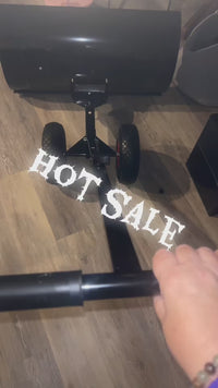 Garvee Snow Shovel with Wheels 29" Wide Adjustable Single Blade & Handle Metal Blade Inflatable Wheels Easy Install for Driveway & Sidewalk