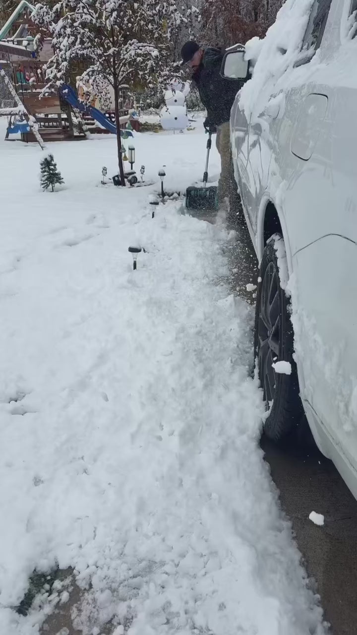 Garvee 12" Cordless Battery Powered Snow Blower - 20V Lightweight with Ergonomic Handle, Detachable Design for Steps and Decks