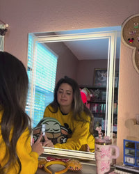 Garvee LED Bathroom Mirror with Anti-Fog, Dimmable Dual Light Source, Shatterproof, 3 Colors, Memory, Easy Install, Waterproof