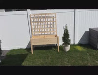 Garvee Elevated Garden Planter Box with Trellis – 3-Tier Wooden Fir Raised Bed, Waterproof Liner, Durable Outdoor Vertical Gardening, 46x23x65"