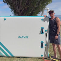 Garvee 10x6ft Inflatable Floating Dock - 1200 lbs Capacity Marine-Grade PVC Party Mat for 5-8 People, Non-Slip Floating Platform for Lakes, Pools & Boats