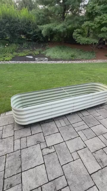 Garvee Self-Watering Raised Garden Bed with Wheels, Mobile Metal Planter Box for Herbs & Vegetables, Water Reservoir, Galvanized Steel, Rust-Resistant, Indoor/Outdoor