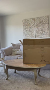 Garvee Upholstered Dining Chairs Set of 2, Fabric Parsons Accent Dining Chair with Nailhead Trim, Solid Wood Legs, Rubber Pad, Modern Kitchen Chairs for Dining Room/Kitchen, Grey