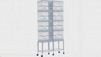 Garvee Extra Large Metal Bird Cage for Mid-Sized Parrots Cockatiels Conures Parakeets Lovebirds Budgie Finch, White, W33.5 x D11 x H67
