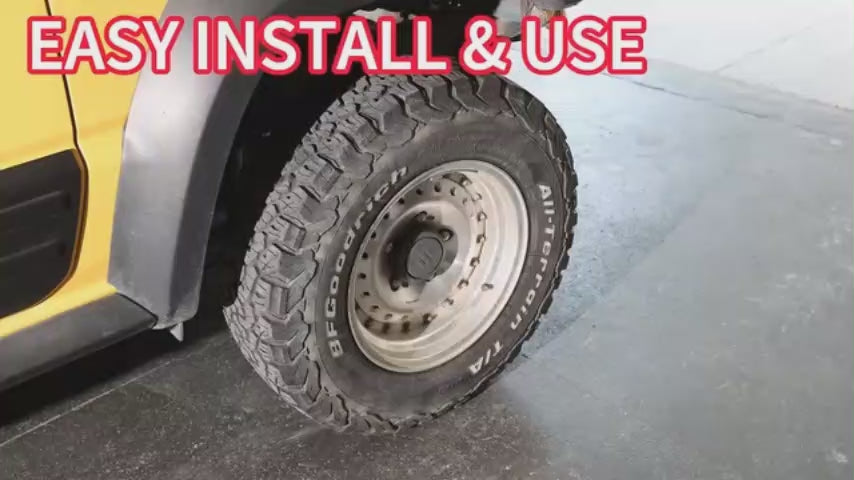 Garvee Heavy-Duty Adjustable Tire Step - Universal Folding Wheel Step for Trucks, SUVs, and RVs with 9"-12" Tires, Black