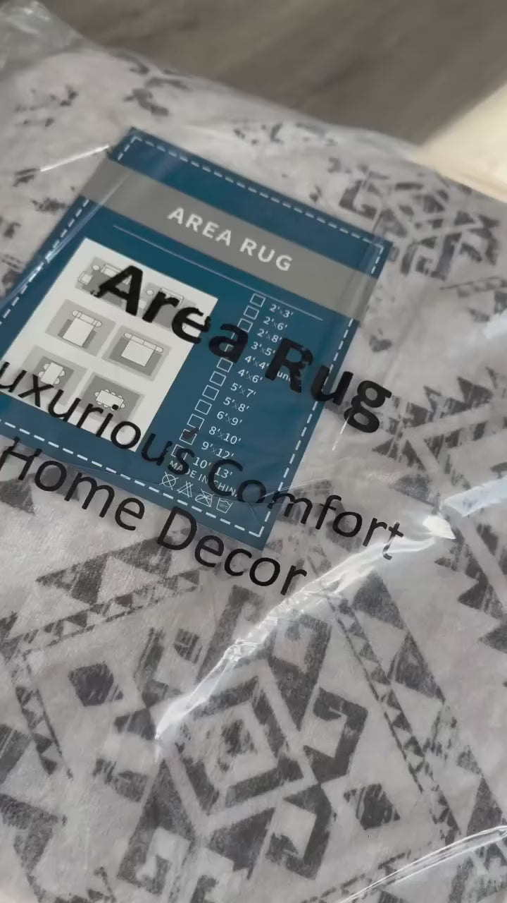 Garvee Boho Beige Grey 8x10 Washable Area Rug for Living Room Moroccan Beige Rug Bedroom Rug Distressed Large Area Rug Non Slip Throw Rugs Soft Rugs Low Pile Stain Resistant Carpet for Dining Room