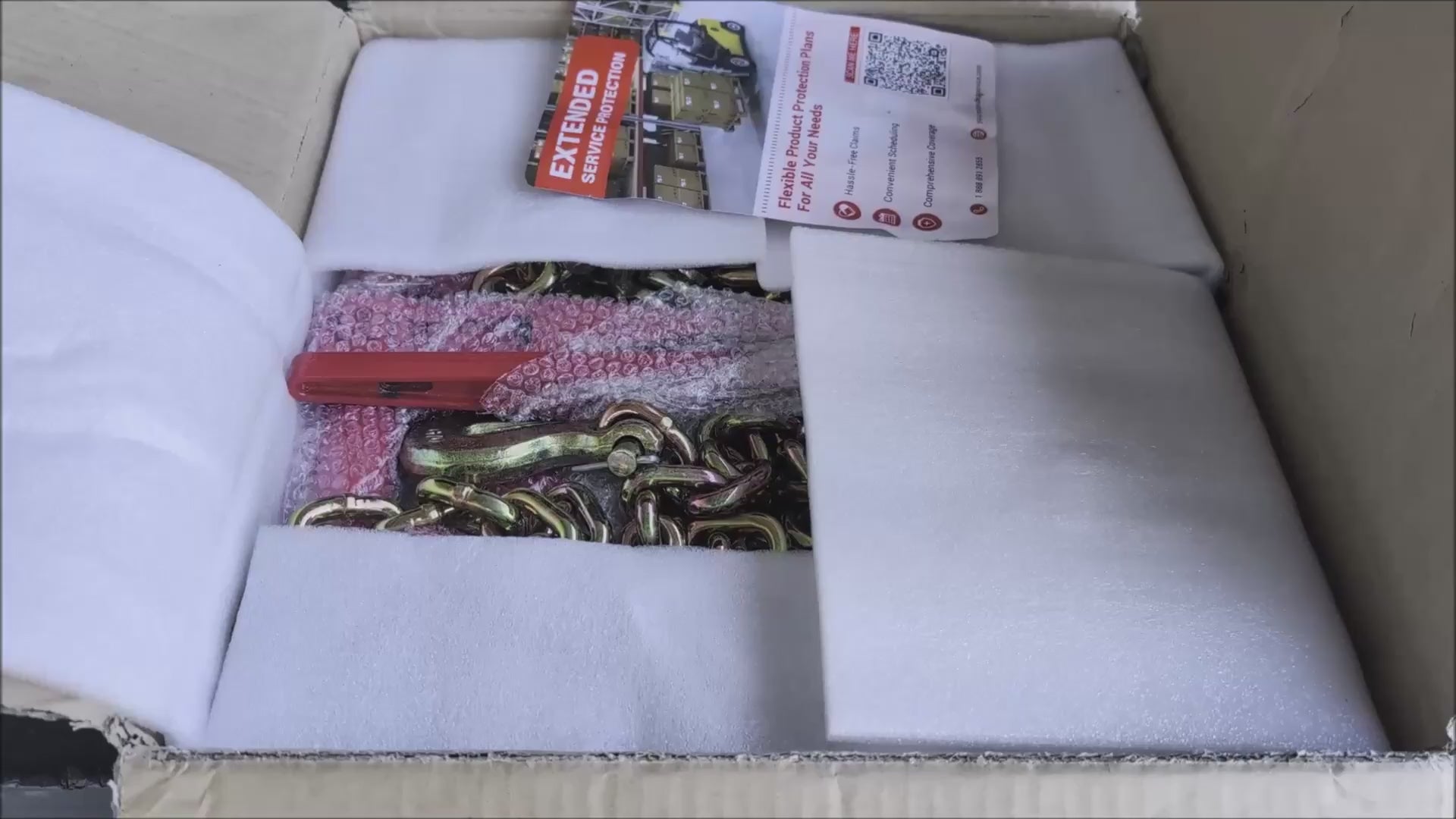 Garvee Chain Binder 5/16"-3/8", Grade 70, 10ft Chains, 2 Binders, 2 Chains, Grappling Hook, Industrial, Agricultural, Logging, Towing