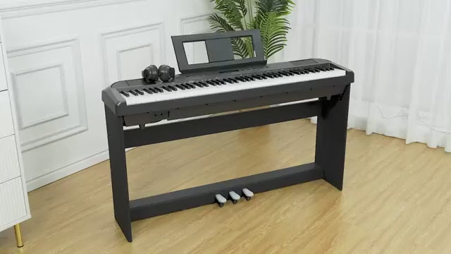 Garvee Beginner Digital Piano 88 Key Full Size Weighted Keyboard, Portable Electric Piano,Home Digital Pianos with Sustain Pedal, Power Supply - Weighted Digital Piano with Stand