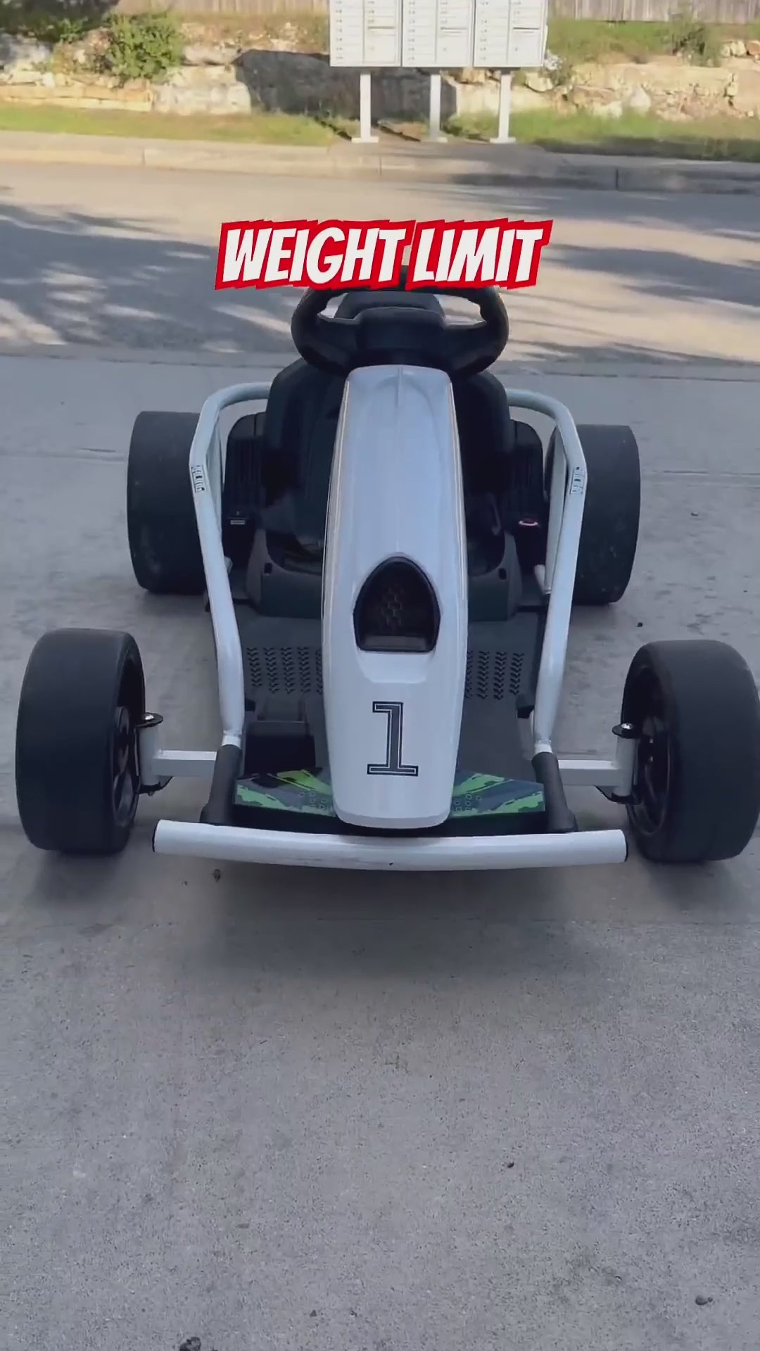 Garvee Ride G Series 24V Go Kart for Kids 8-12, 300W*2 Motors, 9Ah Battery, 8MPH Speed, Music, Horn, 175lbs Max Load - White