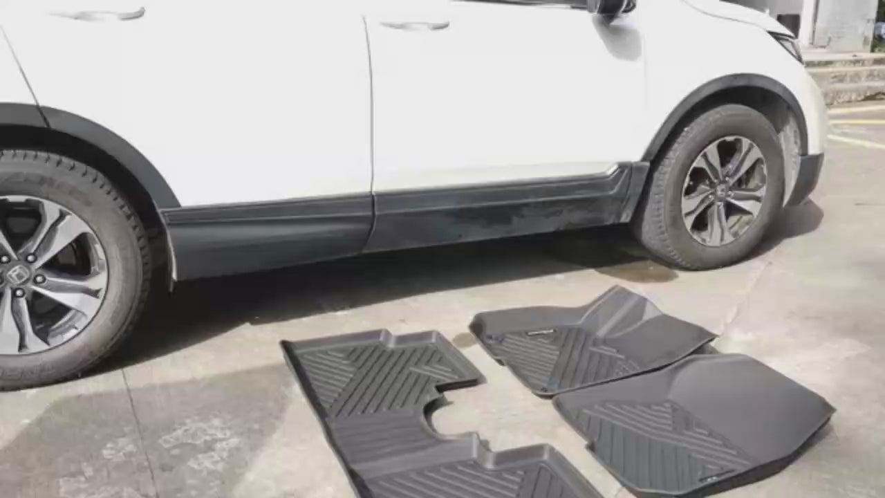 Garvee Floor Mats for Subaru Forester 2014-2018, TPE All Weather Accessories, Custom Fit Front & 2nd Row, Black