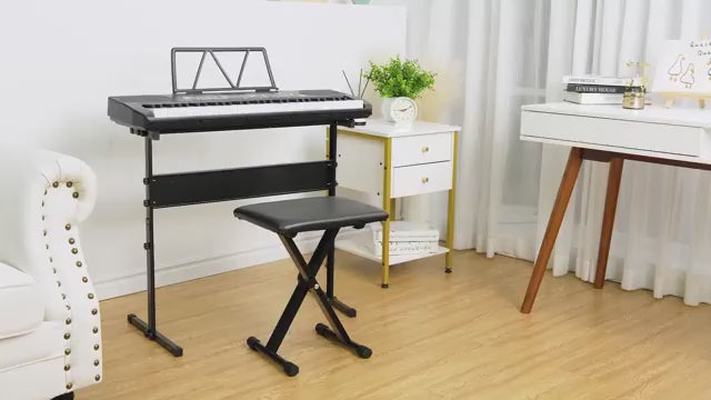 Garvee 61-Key Electric Keyboard Piano + 200 Timbres & Rhythms + Record Playback + Detachable Microphone + Portable + Suitable for Beginners & Kids