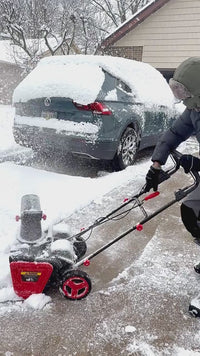 Garvee Cordless 20-Inch 20V Snow Blower with 4.0Ah Battery, 25 Ft Throw Distance, 180° Adjustable Chute, Lightweight & All-Terrain Tires, Safety Trigger, Driveway & Lawn Use