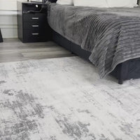 Garvee Modern Abstract Area Rug, Machine Washable Non-Slip Accent Carpet, Stain-Resistant Rug for Living Room, Bedroom, Dining Room, Office, Grey