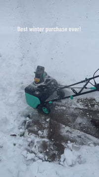 Garvee 20-Inch Electric Snow Blower Brushless Motor 1800W 180° Adjustable Chute Waterproof All-Terrain Wheels 2 LED Lights Driveways Walkways