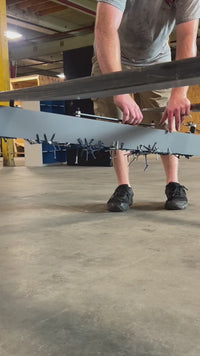 Garvee Hanging Magnetic Sweeper 48 Inches Heavy-Duty Magnet Sweeper, Nail Magnet Sweeping Tool with 120 LBS Lifting Capacity, Magnet Double Magnetic Force Sweeper Unit, Hanging Magnet for Forklift