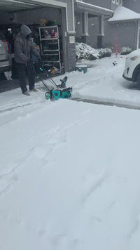 Garvee 20" Cordless Electric Snow Blower- 40V 4.0Ah Battery Powerful Motor 19.6FT Throw Distance Lightweight Maneuverable for Driveways Patios Sidewalks