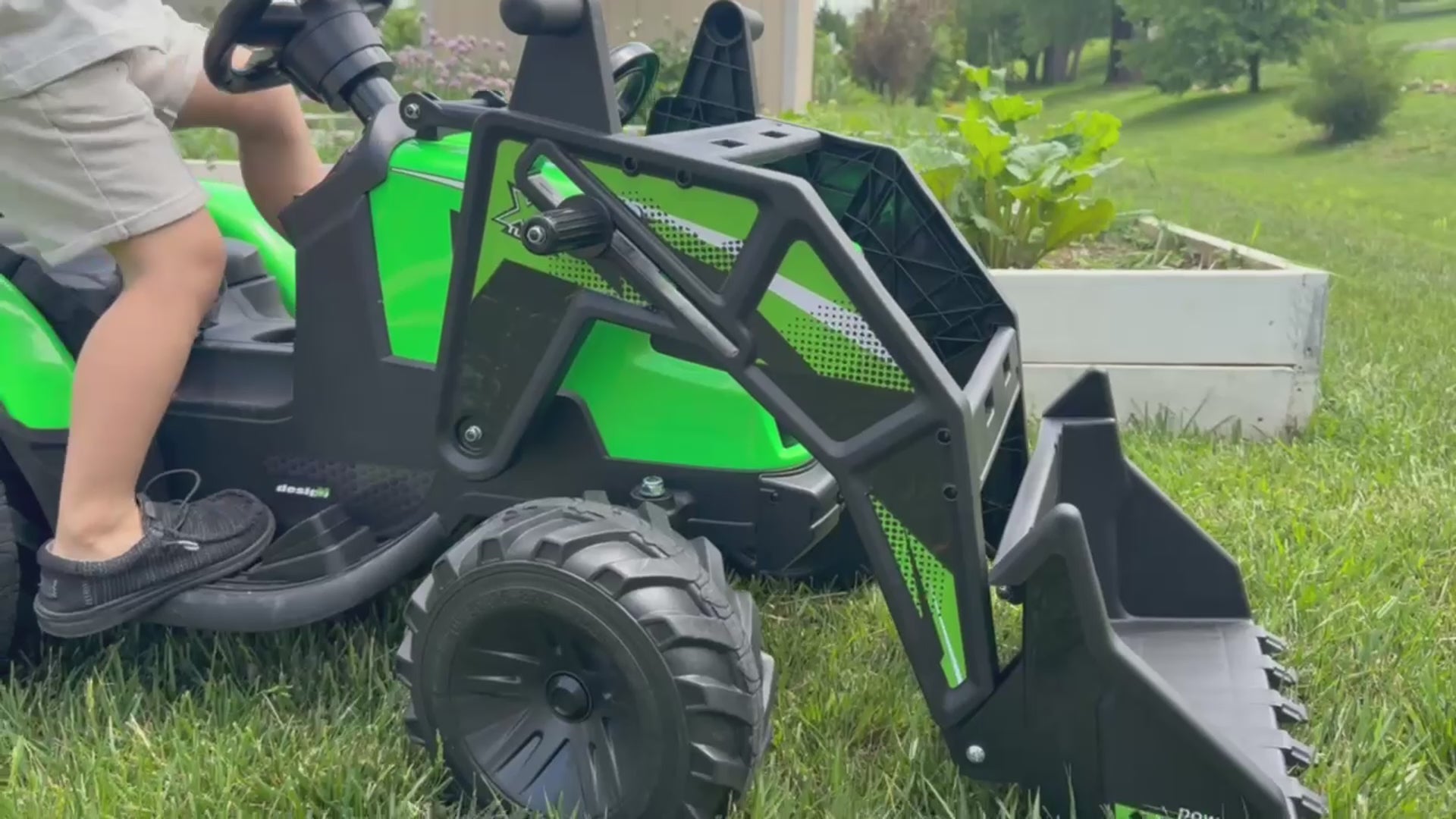 Ride-On Tractor 3-in-1 24V LED Lights Durable Design | Garvee