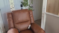 Garvee PU Leather Power Lift Recliner Chair with Massage and Heat, 8-Point Vibration, Adjustable Back and Leg Support, Electric Lift Chair Designed for Mobility Aid Elderly Relaxation, Brown