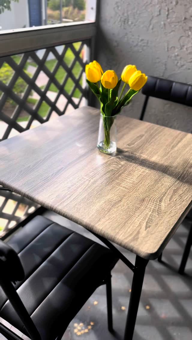 Garvee Dining Table Set for 2, Kitchen Table and Chairs for 2 with Upholstered Chairs, 3 Piece Dining Room Table Set, Square Kitchen Table Set for Small Space, Apartment, Studio, Gray