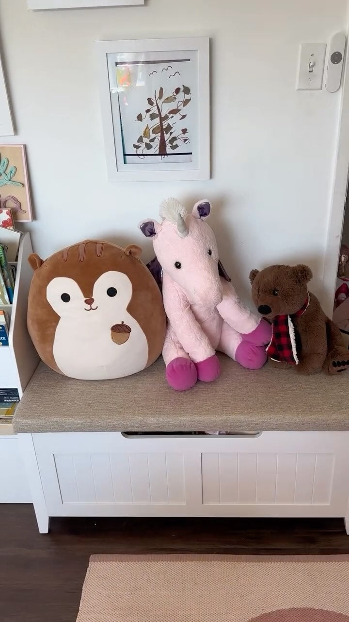 Garvee Storage Chest with Flip-Top, Upholstered Bench, 2 Safety Hinges, Wooden Construction, 39.4 x 15.7 x 18.1 Inches, White, Entryway, Bedroom, Living Room