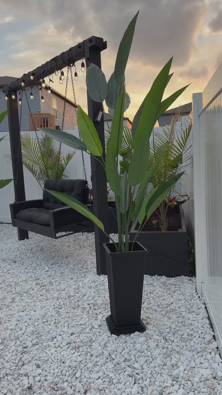 Garvee Artificial Bird of Paradise Plant 7FT(84in) Fake Palm Tree for Indoor Outdoor Modern Decor Faux Plants for Home Office Perfect Housewarming Gift with 20 Trunks Faux Leaves 2 Pack