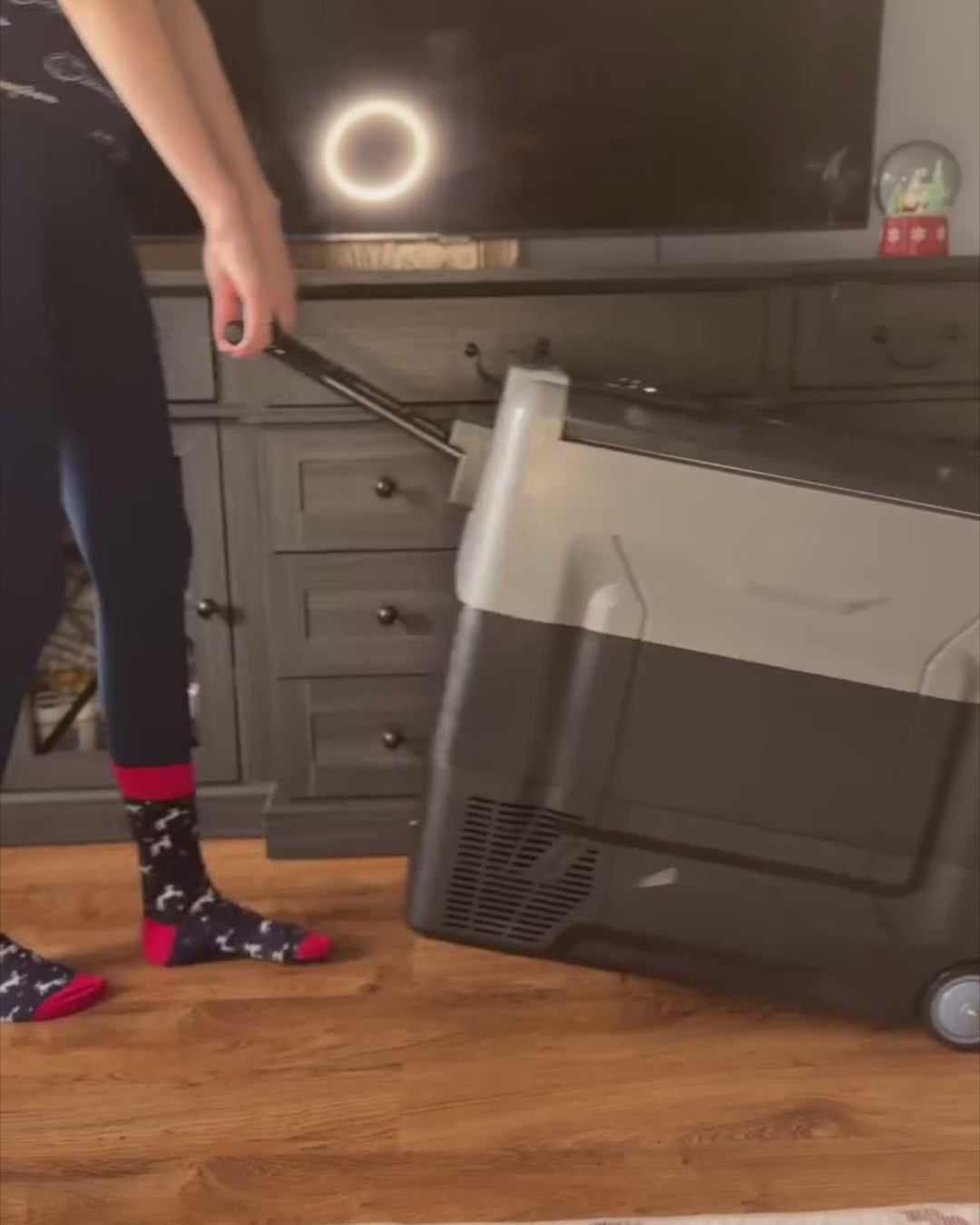 Garvee 55L Car Refrigerator with Dual - zone, Fast Cooling, Low Noise, Portable Wheels, AC/DC Adapters & Durable Build