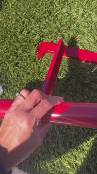 Garvee 51" Forestry Equipment Log Lifter - Heavy Duty Adjustable Steel Tool for 3-25 Inch Logs w/11" Non-Slip Grip & Red Finish