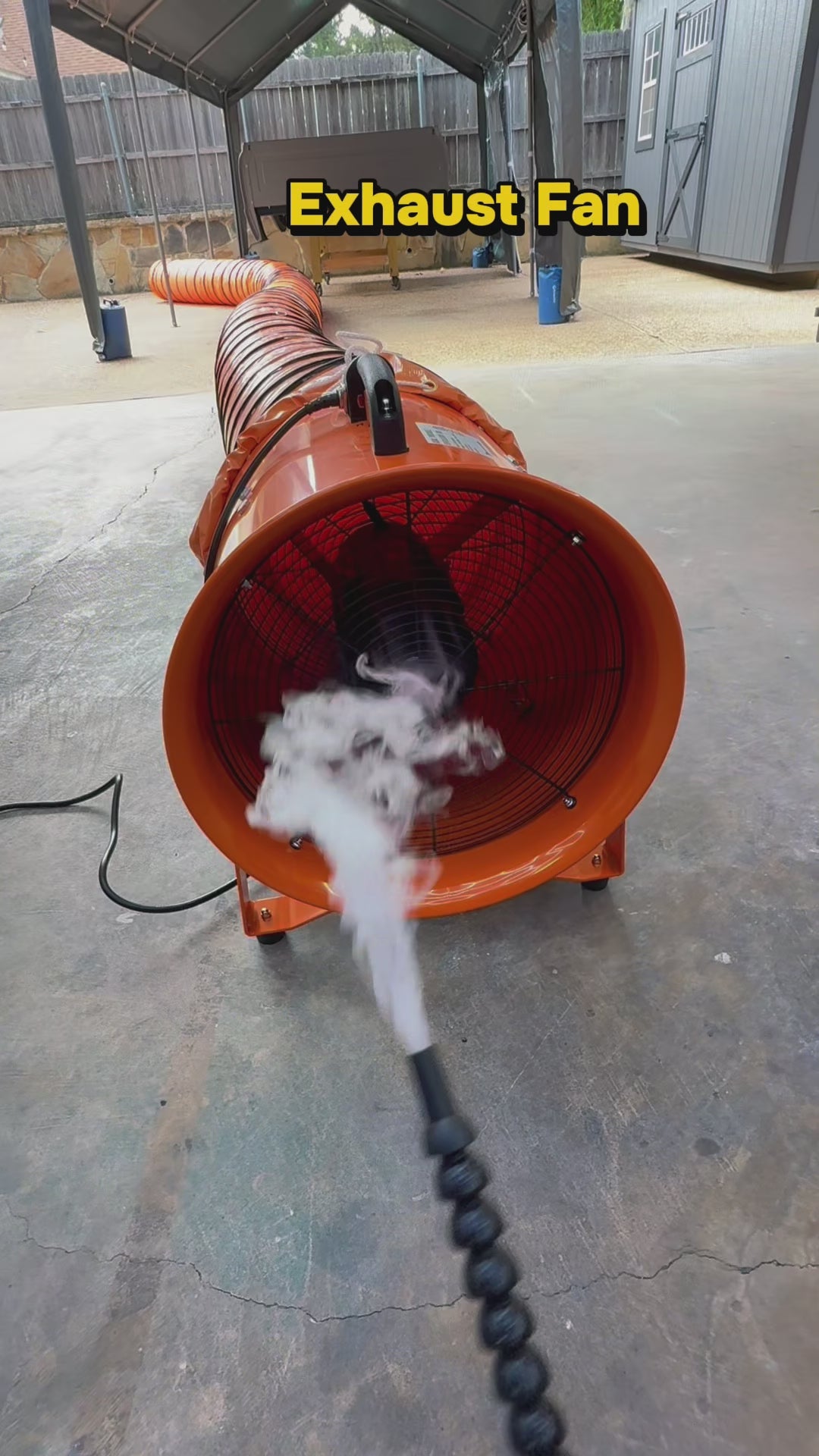 Garvee 12 in Utility Blower Exhaust Fan with 32.8 ft Duct, 3500 r/min & 3500 CFM Heavy Duty Blower Fan, High Velocity Low Noise Extraction and Ventilation Fan for Ventilating Workshops, Confined Space