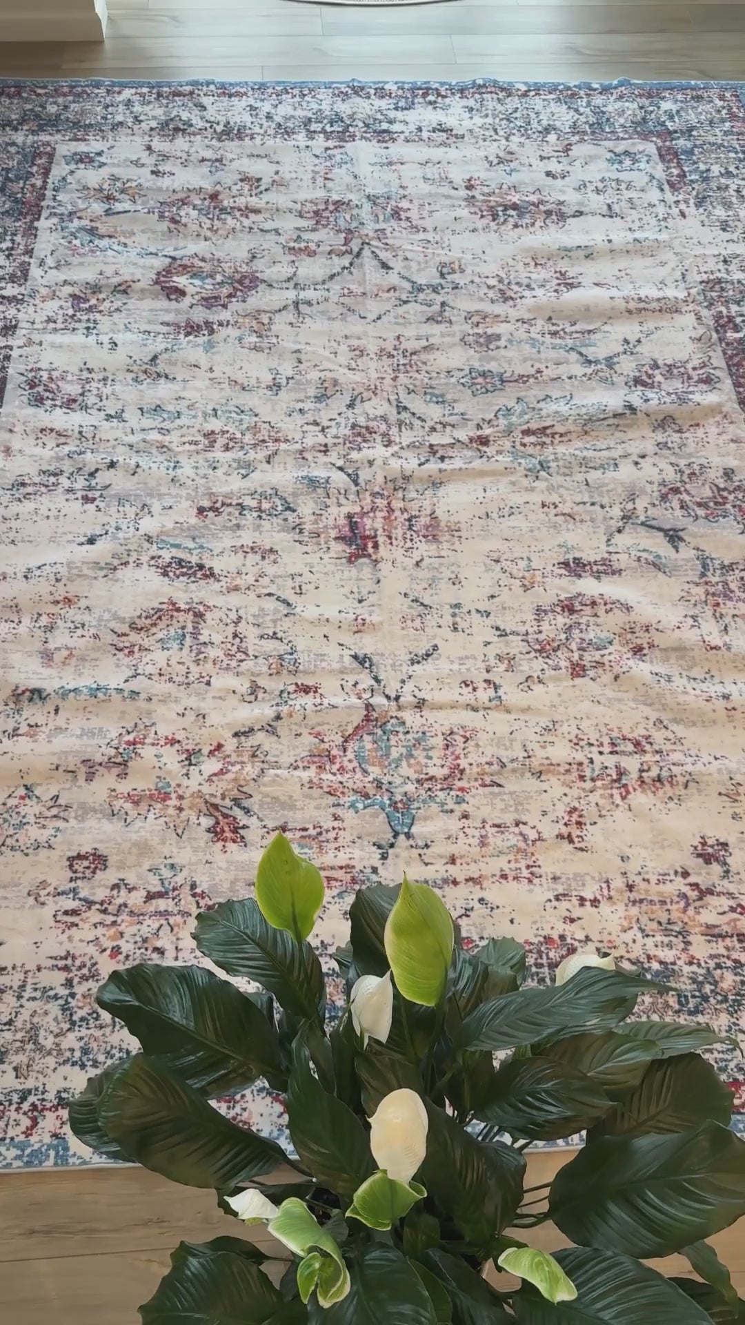 Garvee Large Area Rug 8x10 Rugs for Living Room Non Slip Vintage Rugs Low Pile Distressed Pattern Carpet for Dining Room Home Office, Multi Color