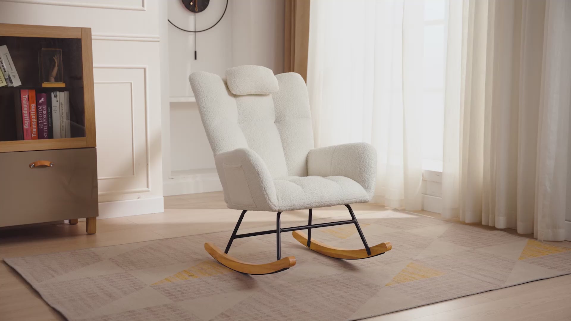 Bracondale Rocking Chair with Side Pocket and USB ports, Nursery... Bracondale Rocking Chair with Side Pocket and USB ports, Nursery...