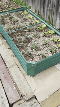 Garvee 8x4x2ft Galvanized Raised Garden Bed,Deep Root Planter Box for Vegetables,Flowers,Herbs-Large Metal Raised Garden Bed Kit Outdoor,Green