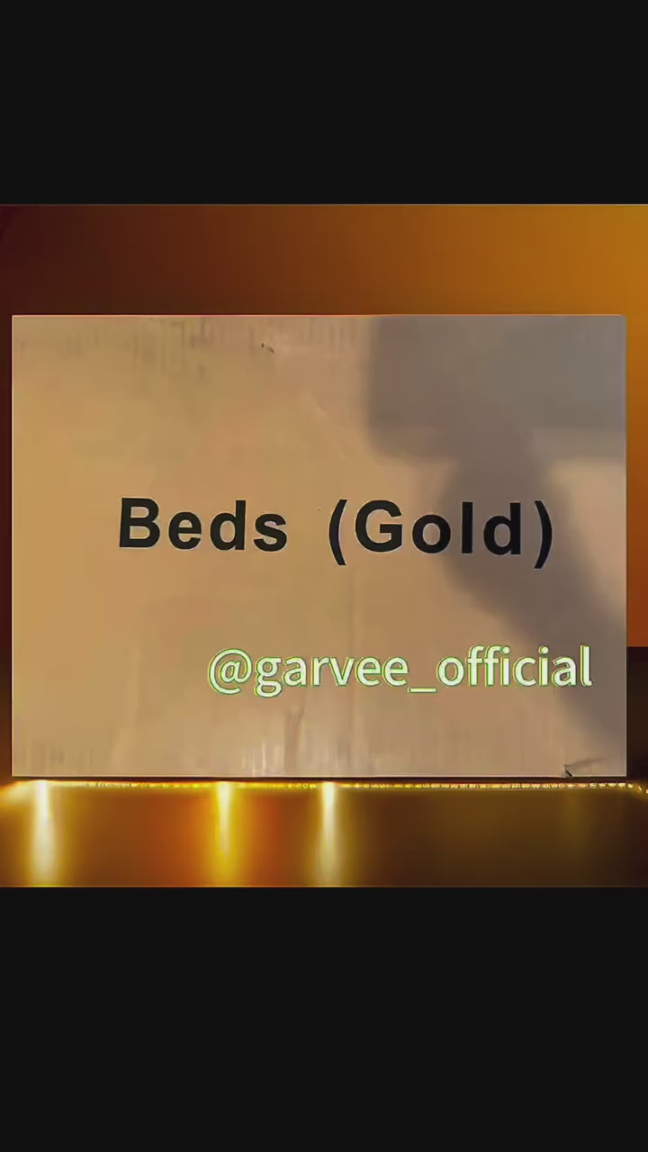 Garvee Twin Size Daybed Frame, Metal Daybed with Floral Headboard, Heavy Duty Steel Slats Supports, Modern Twin Bed Frame for Living Room, Guest Room, Gold