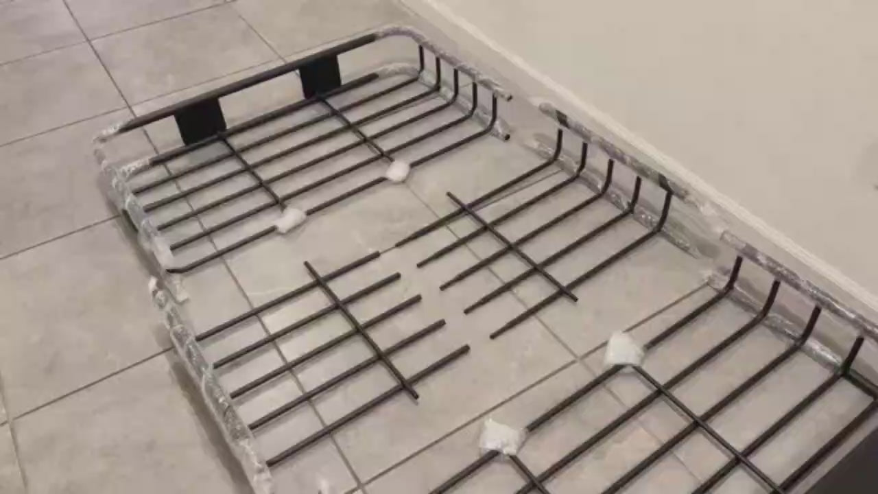 Garvee 51"x 36"x 5" Roof Rack Basket Rooftop Cargo Carrier with Extension Black Car Top Luggage Holder Universal for SUV Cars