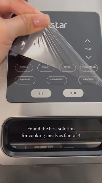 Garvee 7-in-1 Indoor Grill Combo with See-Through Window and Silicon Tongs, Smokeless Electric Air Fryer up to 450°F, 1750W Contact Grill with Non-Stick Removable Plates, Even Heat, Black, 4Qt