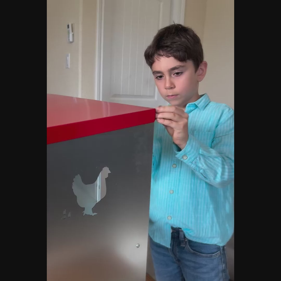 Garvee 6 Compartments Metal Chicken Nesting Boxes, Nesting Boxes, Chicken Laying Box with Roll Out Egg Collection with Vented Holes