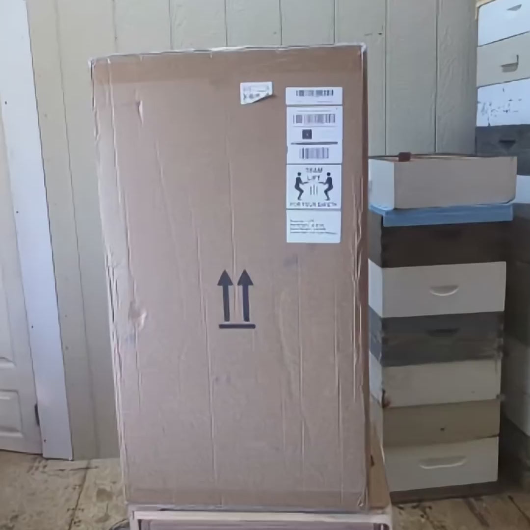 Garvee 4 Frame Electric Honey Extractor – Stainless Steel Beekeeping Equipment with 140W Adjustable Motor, Transparent Lid & Adjustable Height for Efficient Harvesting