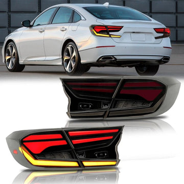 Garvee LED Tail Light Assembly for 2018‑2022 Honda Accord, 10th Gen, Left & Right Rear Lamps, Black, 1 Pair