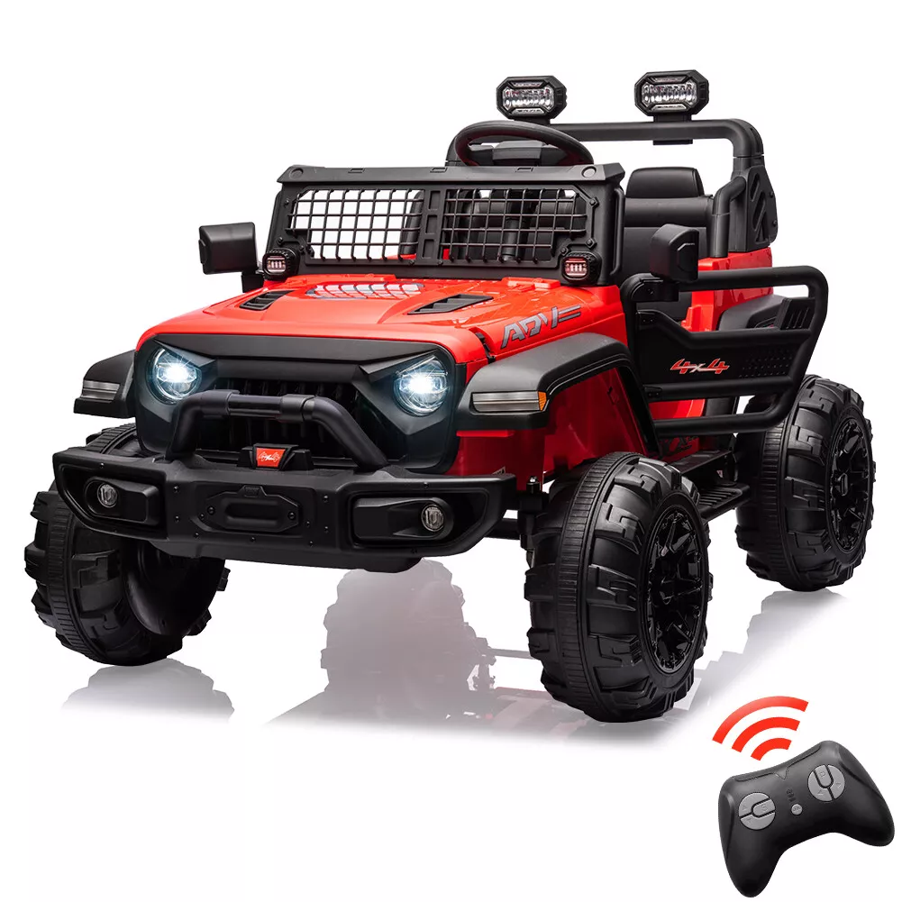 Garvee Ride - P Series: 24V Kids Ride-on Truck with Parental Remote Control, Battery Powered Ride on Car for Boys Girls 3-6 Yrs, Red