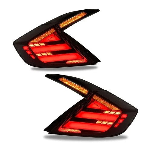 Garvee LED Tail Lights for 2016-2021 Honda Civic 10th Gen Sedan | Rear Lamps Assembly (Left + Right Pair)