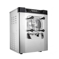 Garvee 2000W Commercial Hard Ice Cream Machine 6.3Gal/H High Output Self-Cleaning LCD Touch Screen 304 Stainless Steel for Cafes Restaurants Home