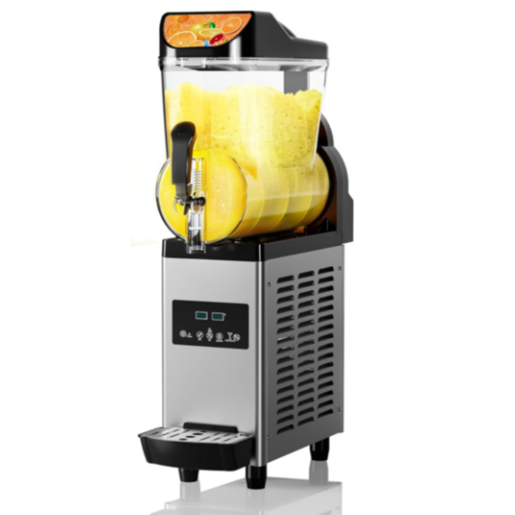 Garvee Commercial Slushy Machine 15L, Stainless Steel Smoothie Frozen Drink Maker with Self-Cleaning Mode, 450W Frozen Drink Machine, Maker Smoothie Machine for Home Party Restaurants Cafe Bars