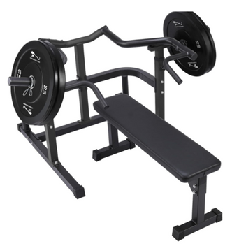 GARVEE Chest Press Machine with Adjustable Flat Bench - Versatile Home Gym Bench Press Rack with Independent Converging Arms and Heavy-Duty Steel Frame