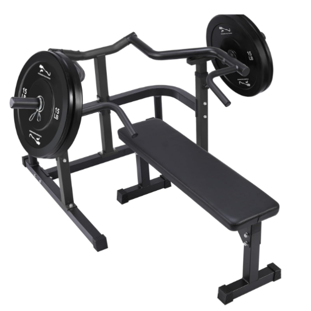 GARVEE Chest Press Machine with Adjustable Flat Bench - Versatile Home Gym Bench Press Rack with Independent Converging Arms and Heavy-Duty Steel Frame