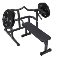 GARVEE Chest Press Machine with Adjustable Flat Bench - Versatile Home Gym Bench Press Rack with Independent Converging Arms and Heavy-Duty Steel Frame