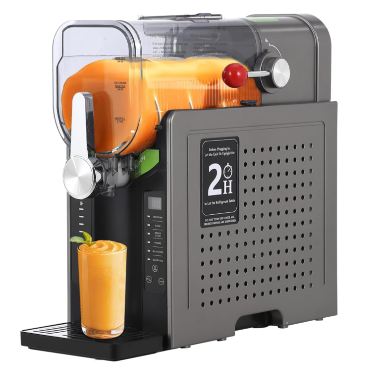 GARVEE 68oz Slushie Machine - All-in-One Slushy Maker for Home with LED Display, Auto-Clean, No Ice Needed, and 6 Preset Programs for Frozen Margaritas, Ice Cream, and Frappés (Gray)