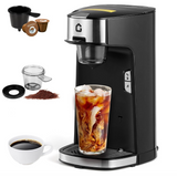 Garvee Single Serve Coffee Maker - Portable and Compact with 18.6 Oz Water Tank, Adjustable Tray, Perfect for Home, Office, RV, and Camping