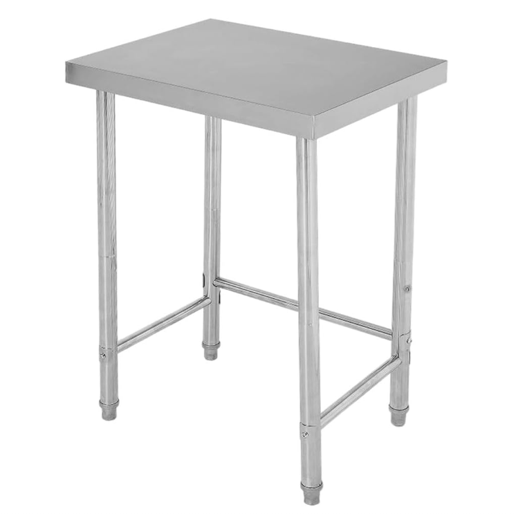 Garvee 24"L X 18"W X 35"H Stainless Steel Prep Table Commercial Utility Work Table, Open Base, Durable, Weather-Resistant, Silver