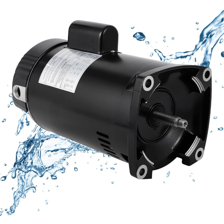 Garvee B2854 Pool Pump Motor Replacement 1.5HP 3450RPM Dual Voltage Compatible With Sta-Rite Max-E-Glas Series, 56Y Frame, Swimming Pool