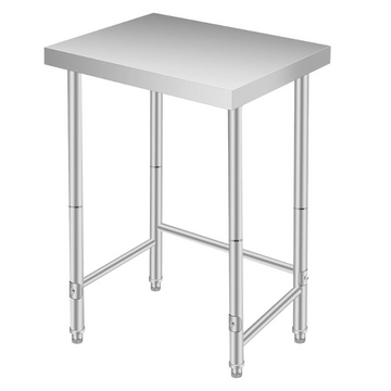 Garvee 24"L X 16"W X 35"H Stainless Steel Kitchen Prep Table Commercial Utility Work Table, Open Base, Durable Silver