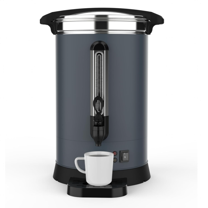 Garvee 100 Cups Coffee Urn,14L/3.8 Gallon Double Wall Commerical Coffee Maker for Buffet Catering Wedding Gathering,Large Capacity Hot Coffee Dispenser,Stainless Steel Hot Water Urn